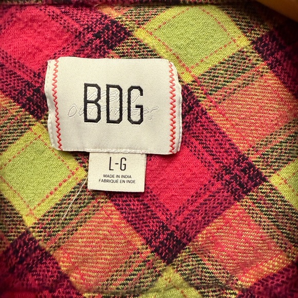 BDG Urban Outfitters One Way Or Another Plaid Flannel Buttondown Top L 275782 - Picture 6 of 9